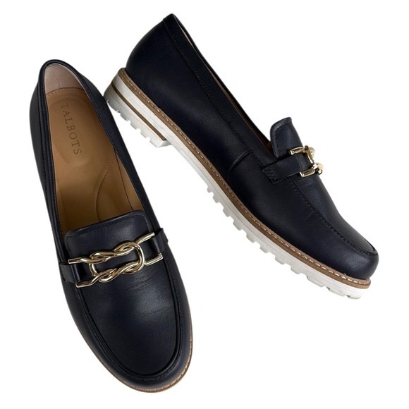 Talbots Black Leather Loafers for Women - Picture 2 of 2